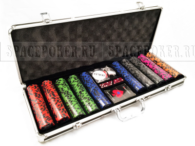 Набор для покера Poker Sport 500 фишек Номиналы 5, 25, 50, 100, 500 и 1000
Сумма номиналов = 93000